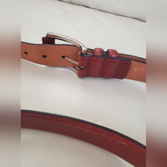 Brown Genuine Leather Men's Belt 46" - Picture 7 of 8